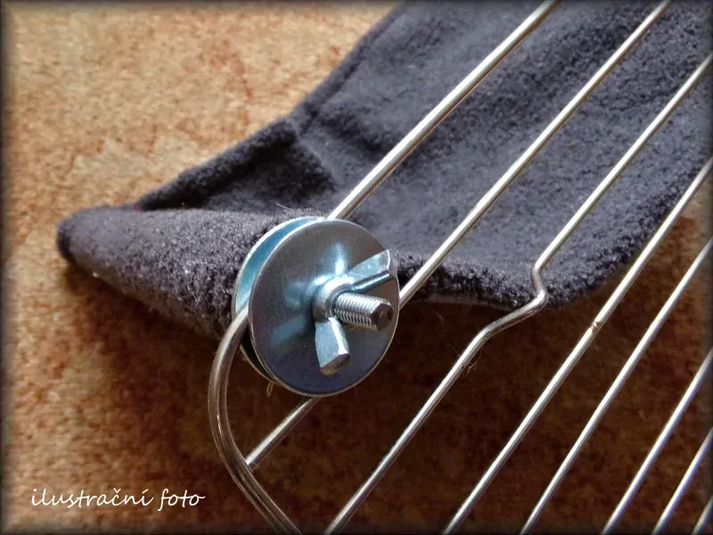 HAMAKA na šroubovací tyčky - šedá + modrá