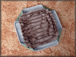 DUOhamaka khaki + hnědý stripe