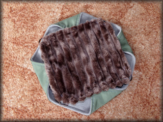 DVOUhamaka khaki + hnědý stripe