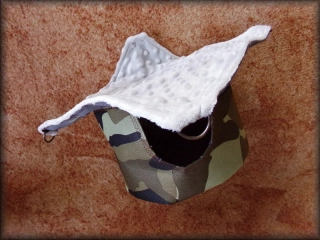 Válcový DOMEK s HAMAKOU maskáč + světlý minky